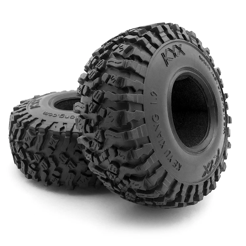 Neum&aacute;ticos de rueda de 1,9 pulgadas, 118mm x 45mm, modelo de agarre de neum&aacute;tico Rock Crawler D118mm, neum&aacute;ticos de goma con forro de esponja para coches RC 1/10-0