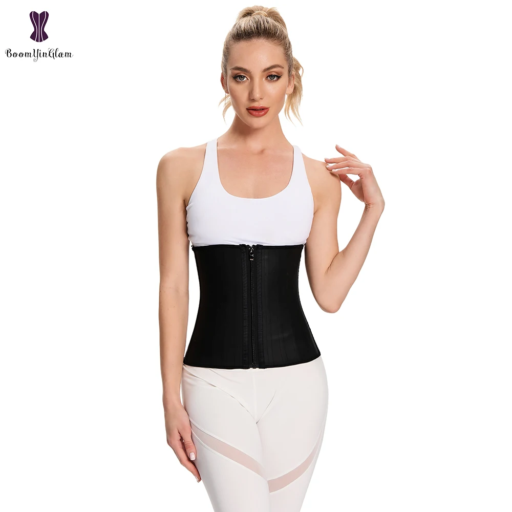 

Top Selling Ann Chery Corset 25 Steel Boned Tight Bustier Best Waist Trainer Women Latex Rubber waist cincher Slimming girdle