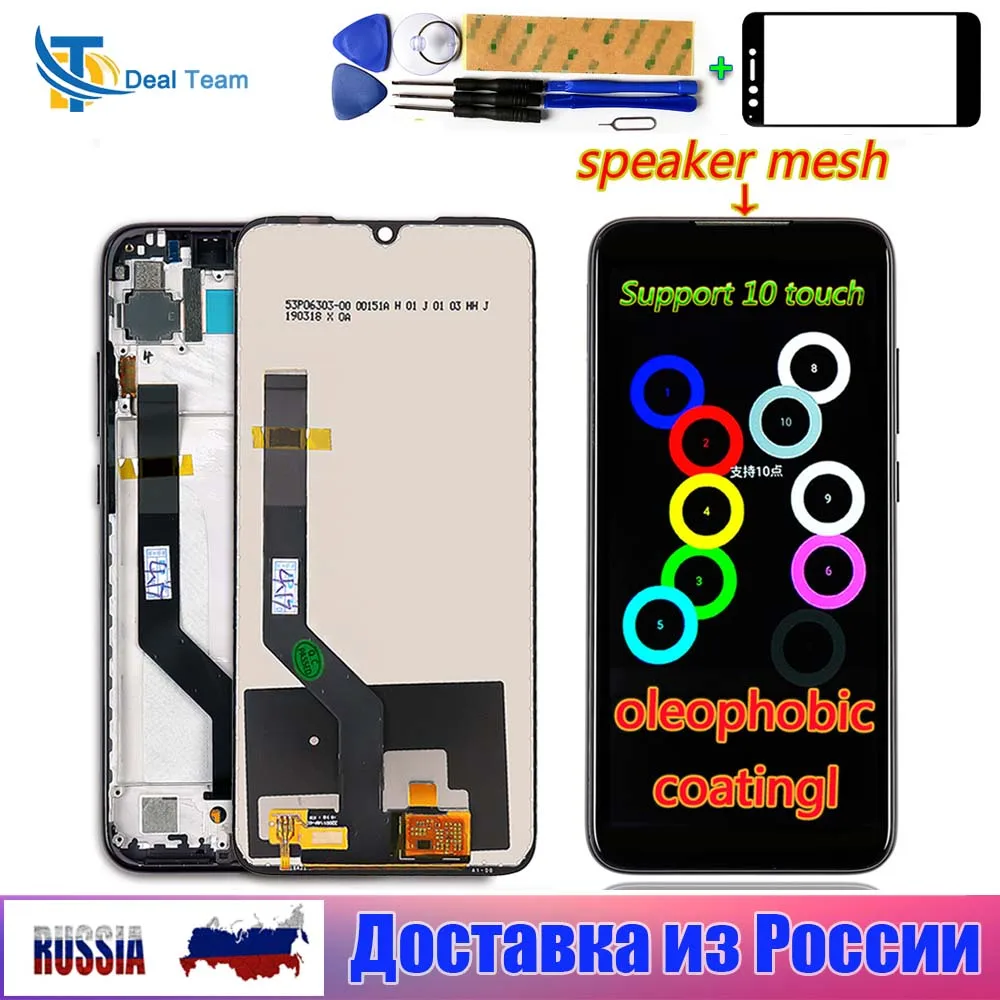 10 мульти сенсорный экран для Xiaomi Redmi Note 7 ЖК дисплей 6 3 дюймов Олеофобное Покрытие