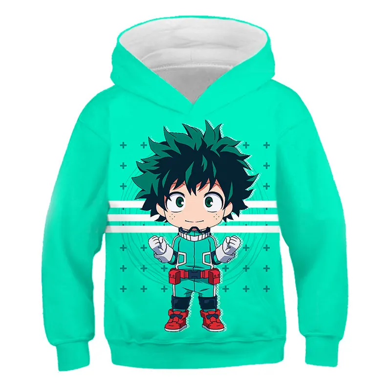 Boku No/My Hero Academia Midoriya Izuku Deku Cosplay para ni&ntilde;os, Sudadera con capucha, uniformes escolares, chaquetas, abrigo-3