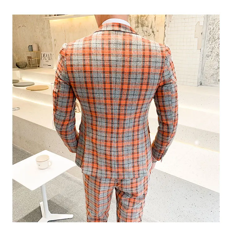 Костюм Homme Vestito Uomo Elegante костюм Homme Mariage клетчатые итальянские костюмы мужские курчавые куртки мужские свадебные костюмы Ternos