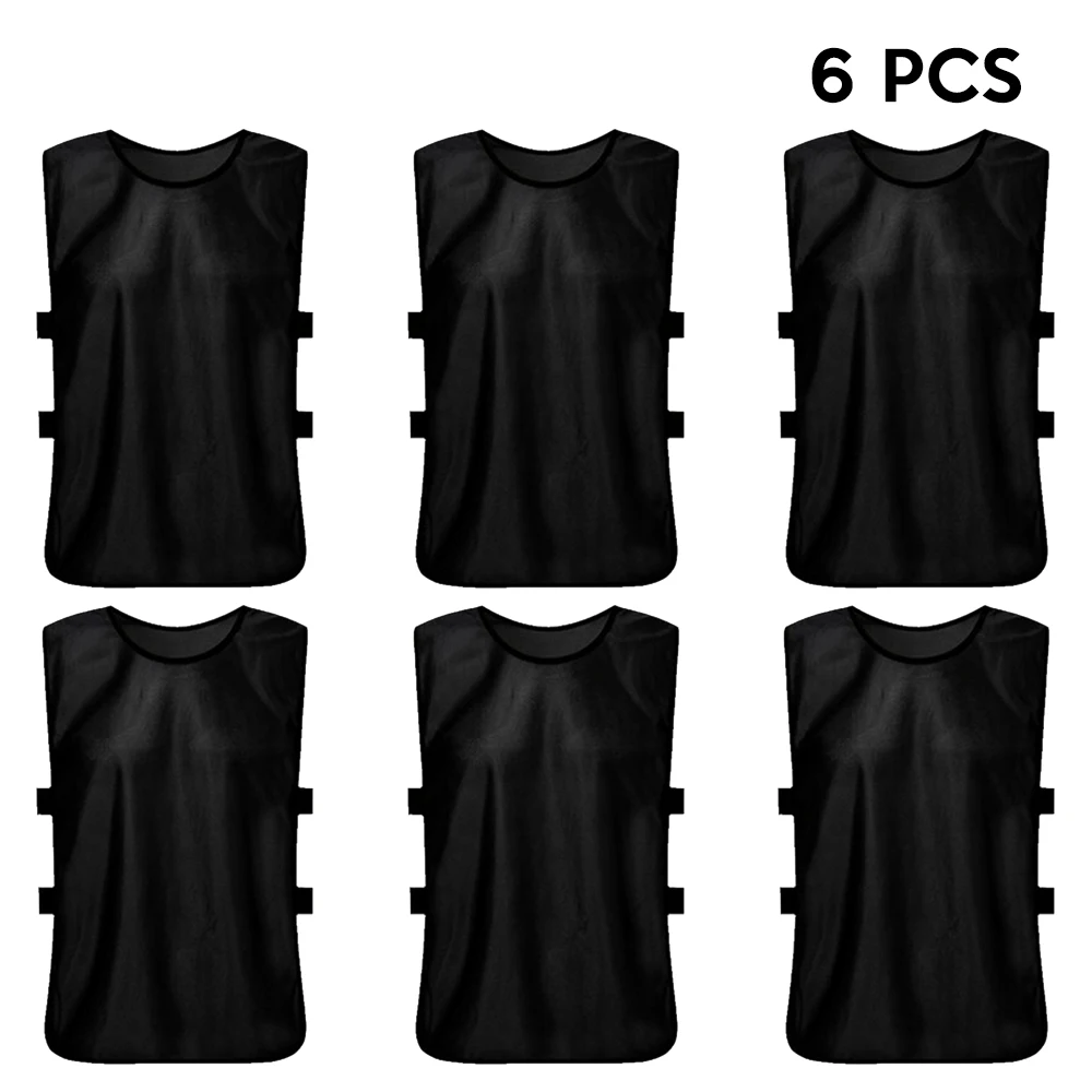 Black 12 шт. взрослый футбол Pinnies быстросохнущие футбольные майки жилет Scrimmage практика спортивный жилет дышащий командный тренировочный нагрудник - Цвет: Black