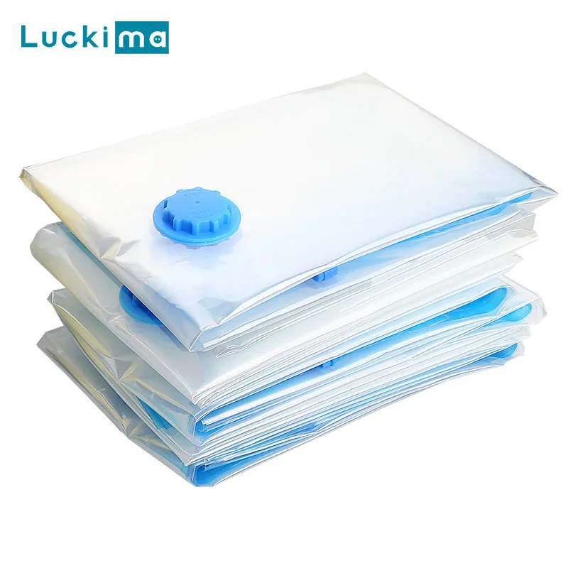 Прозрачная вакуумная сумка для хранения компрессионный пакет Экстра большое