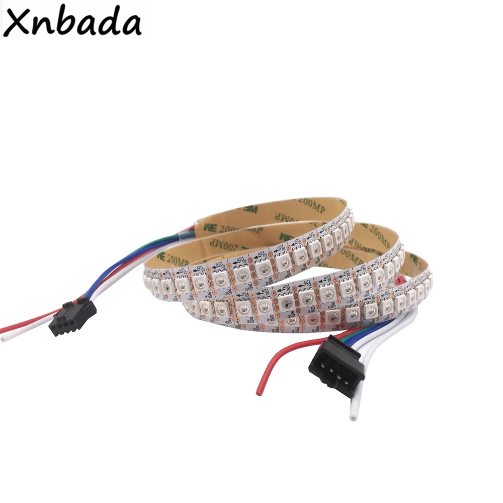 DC12V WS2815(WS2812B WS2813 обновление) RGB светодиодные пиксельные полосы, индивидуально адресуемые Белый/Черный PCB двухсигнальный светодиодный гибкий светильник