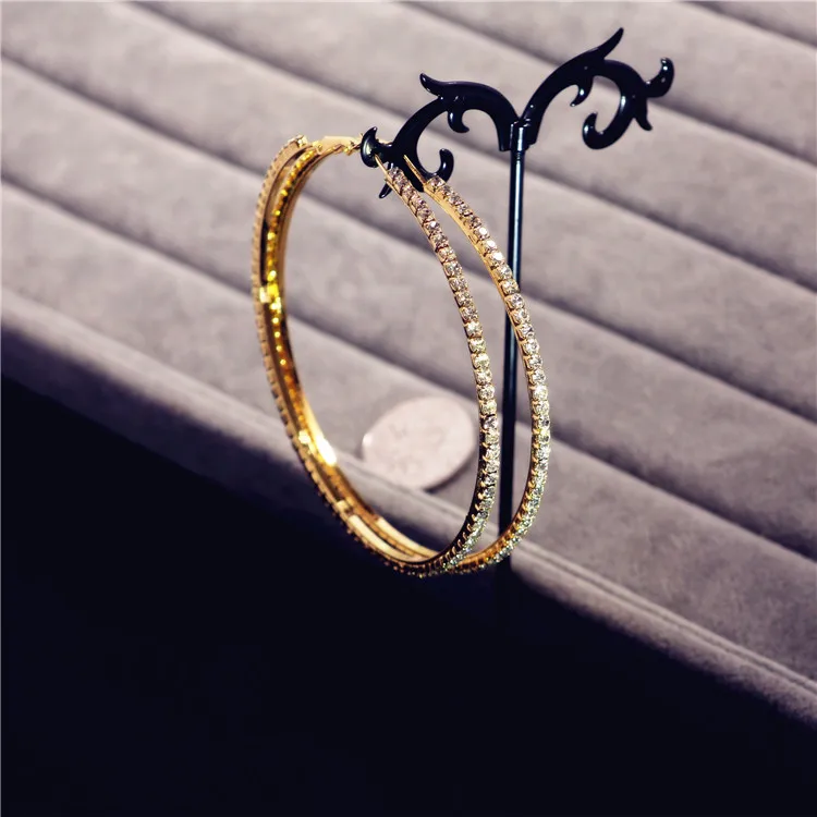 Серебряные/Золотые Большие кольца серьги баскетбольные женские обручи серьги - Окраска металла: Золотой цвет