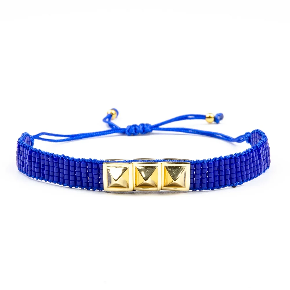 

Rttooas Turkish Evil Eye Bracelet For Women MIYUKI Beads Charm Bracelet Pulsera Mujer 2020 Fashion Rivet Tassel Bracelet Armband