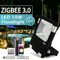 gledopto 10w smart zigbee3 0 rgbcct floodlight pro 700lm outdoor lights ip65 waterproof works with alexa echo plus smartthings