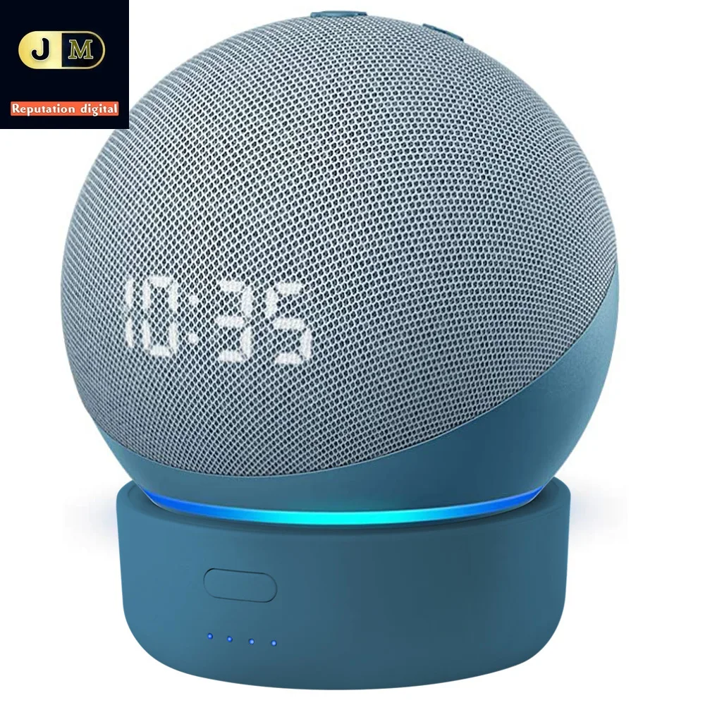 

Battery Pack for Echo Dot 4rd Battery Base for Echo Dot 4 portable Charger Docking Station Echo dot 4 holder mount 5200mAh
