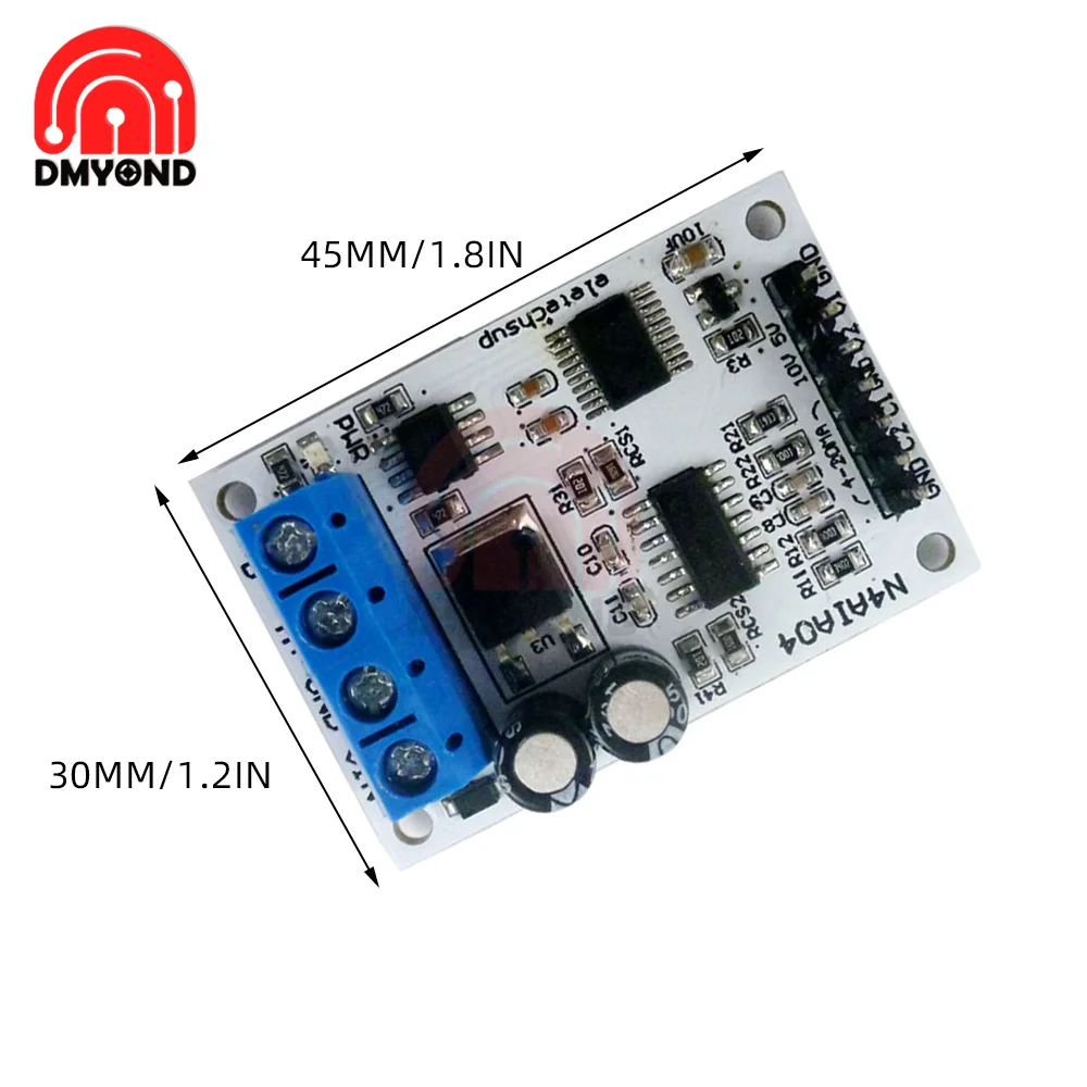 

DC 12V 4-20mA 0-5V 0-10V Voltage Signal Acquisition RS485 ADC Modbus RTU Module PLC Current Transmitter Measuring Instruments