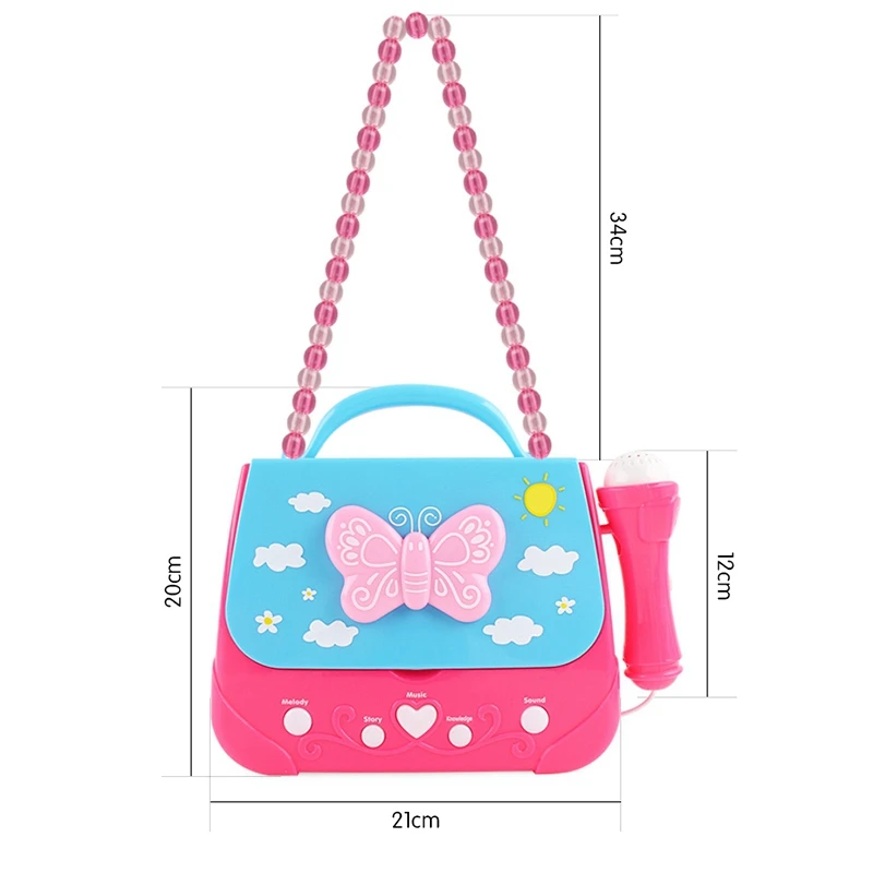 

Cartoon Children's Puzzle Early Education Multi-Function Music Backpack with Microphone Lights Musical Microphone Toy