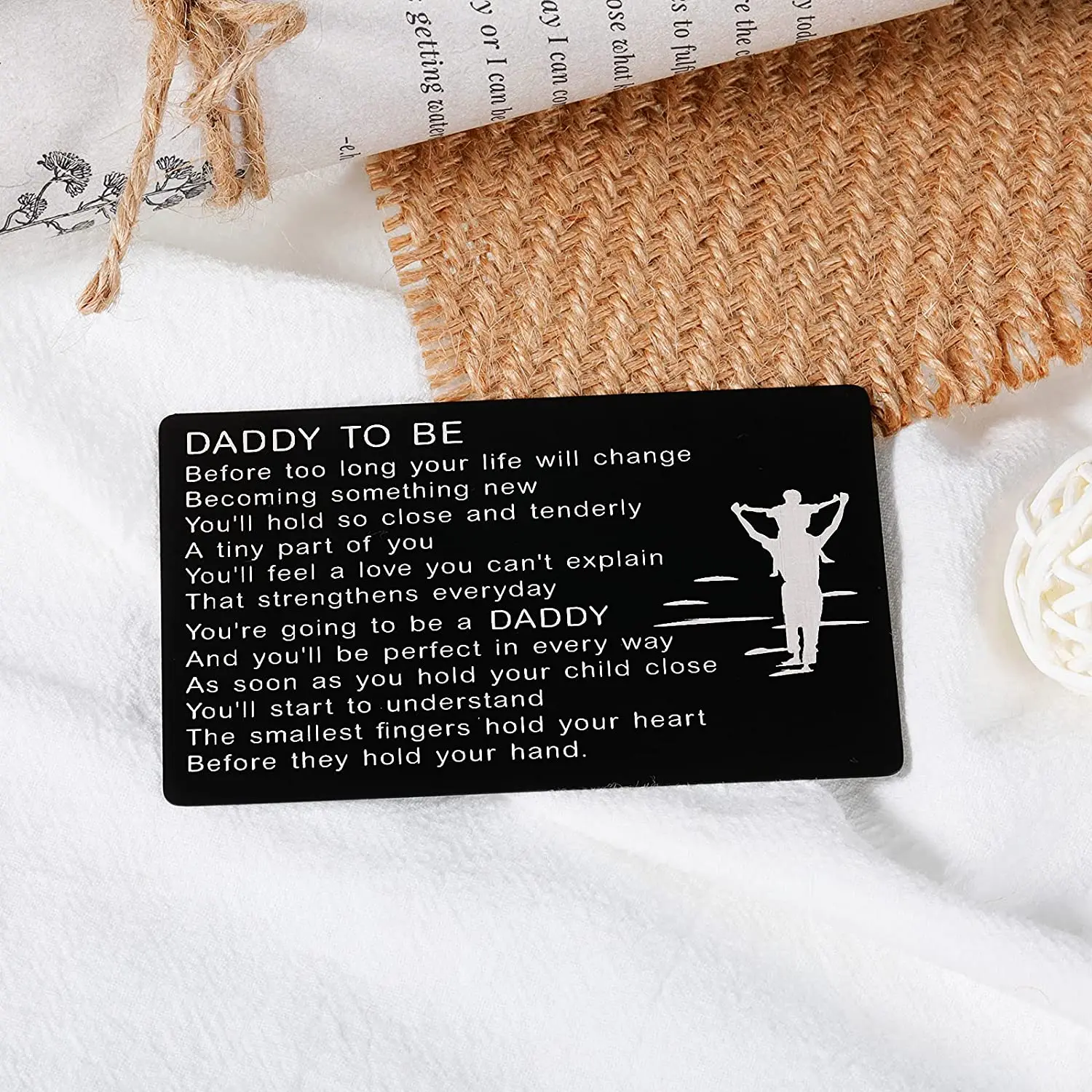 New Dad Gift Wallet Card Father from Expectant Mom Pregnancy Announcements First Fathers Day Gifts for Husband DIY Wholesale |