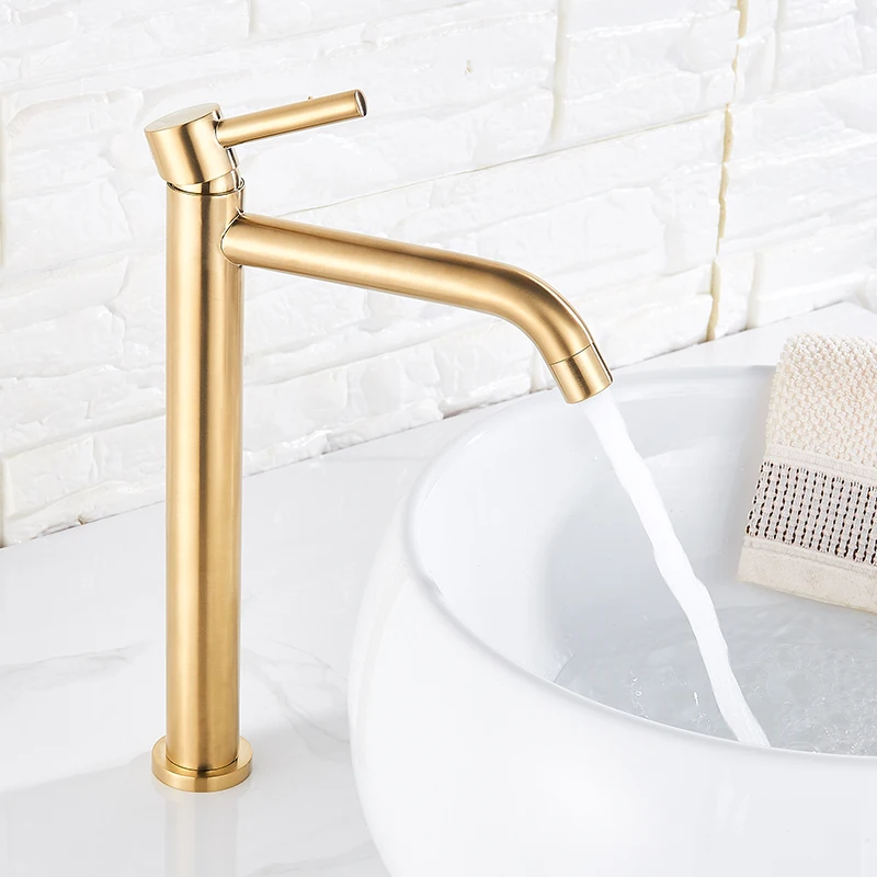 

Quyanre Black Chrome Tall Basin Sink Faucet Slim Bathroom Washbasin Water Mixer Tap Hot Cold Water Basin Crane Tap Bathroom Tap