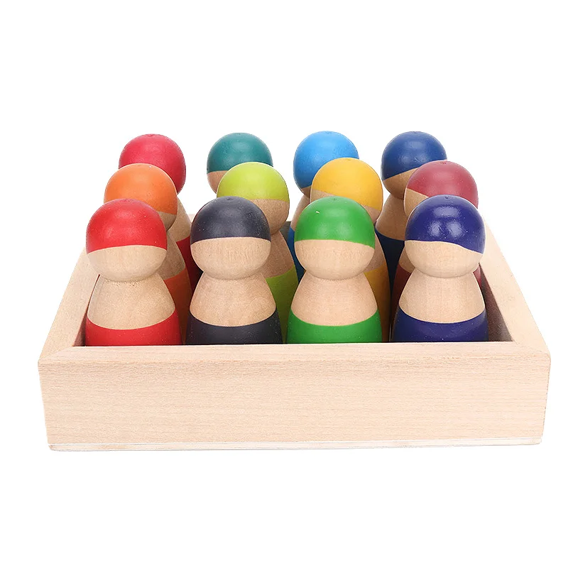 Empilhamento Jogo, Montessori Brinquedos, 12 PCs