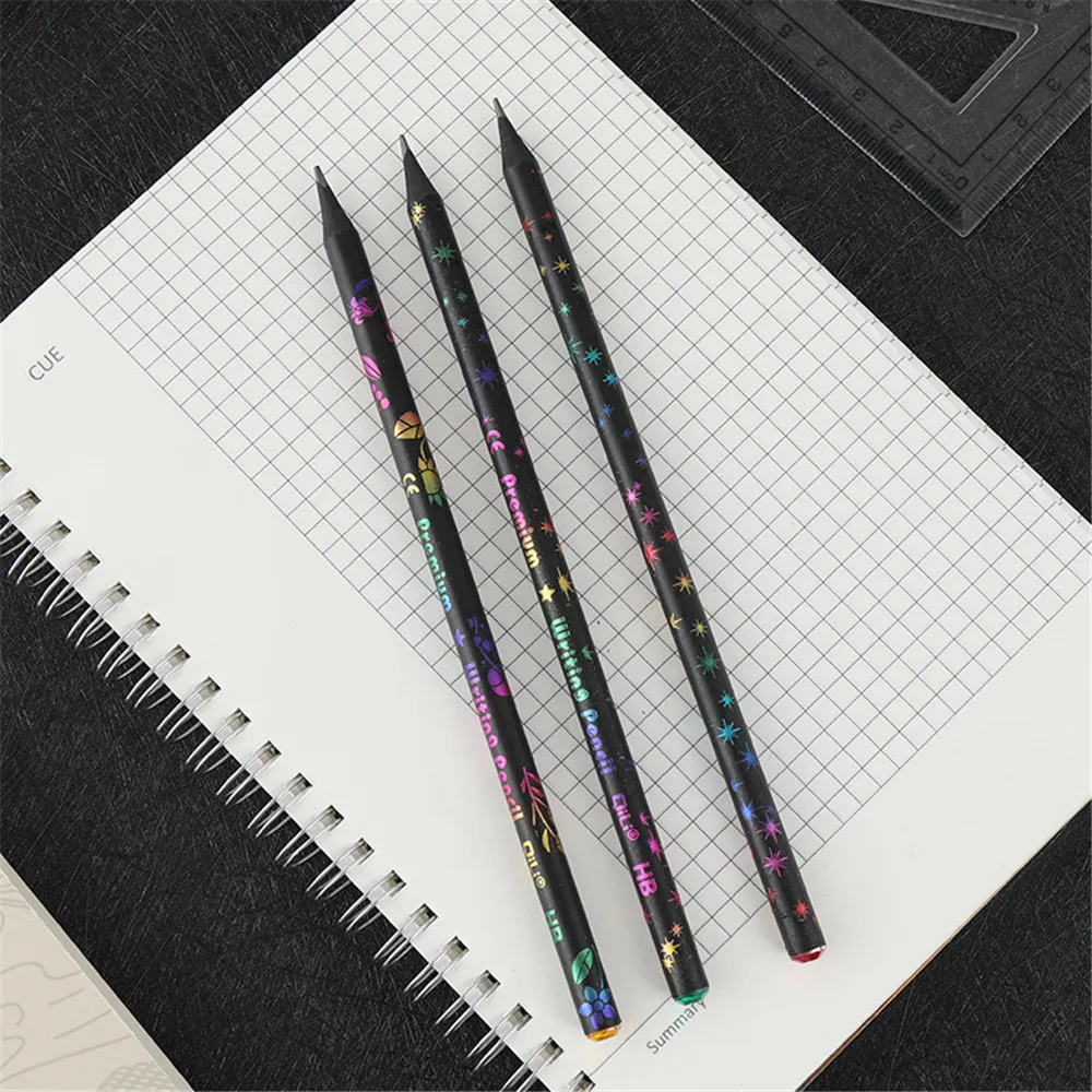 12pcs/set Creative Colorful Painting Black Lead Pencils HB Painting Drawing Pencil Students Writing Stationery School Supplies images - 6