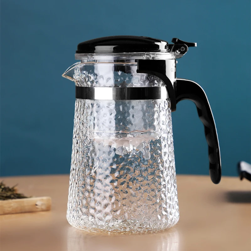 Стеклянный чайник высокого качества Термостойкое стекло с фильтром для заварки