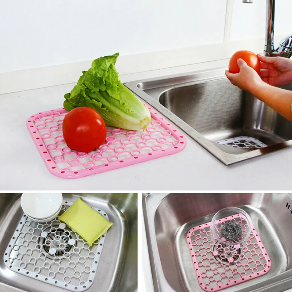 2# Set De Table Plastique Rectangle Platzsets Plastic Kitchen Sink Protector Draining Mat Deluxe Anti-slip | Обустройство дома