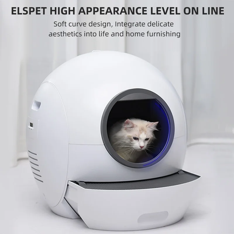 Automatic Cat Litter Box Self Cleaning Fully Enclosed Big Furniture High Cat Litter Box White Arenero Gato Cat Supplies BD  - buy with discount