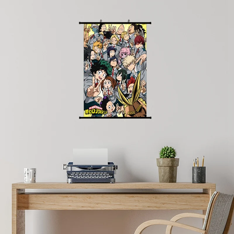 

Japanese Anime Boku no Hero Academia My Hero Collective Wall Scroll Painting Poster Cosplay Living Room Bedroom Wall Stickers