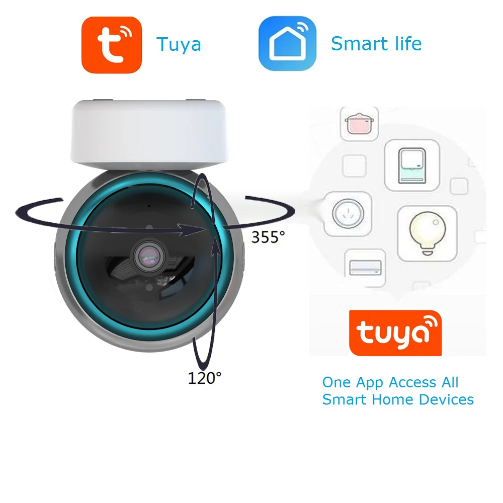 tuya surveillance cameras with wifi baby monitor with camera wifi hd 1080p videcam video monitor smart home security protection free global shipping