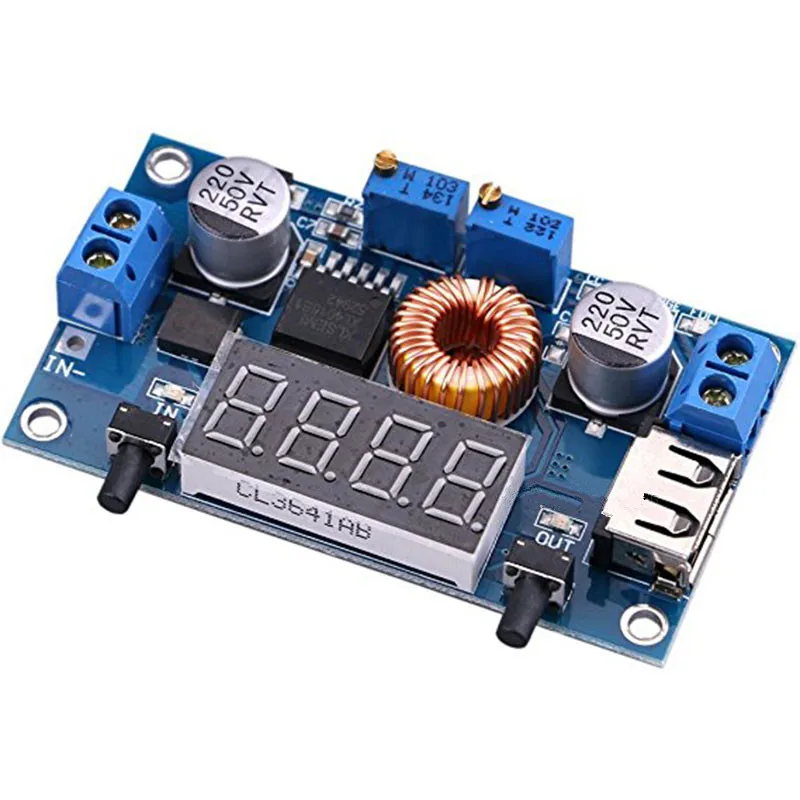 5А постоянное напряжение постоянного тока Adjustable Регулируемый понижающий напряжение регулятор напряжения привод литиевая батарея Зарядка
