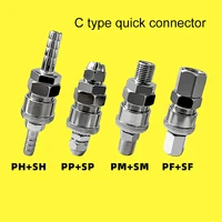 zkcm pneumatic c type pneumatic connector pf ph pm pp air compressor hose quick plug in connector components pneumatic tool