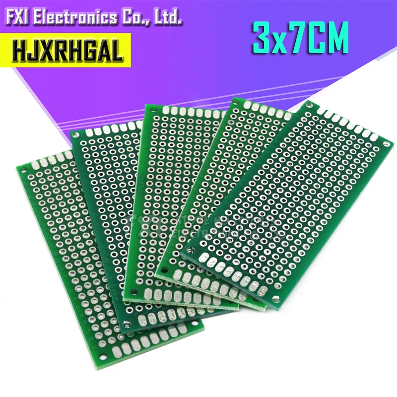 5 шт. 3x7 см 3*7 двухсторонний Прототип PCB diy универсальная печатная плата igmopnrq