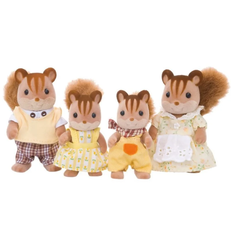 Sylvanian Family Toy Families ореховая белка семья дети девочка игра дом кукла 4172| |