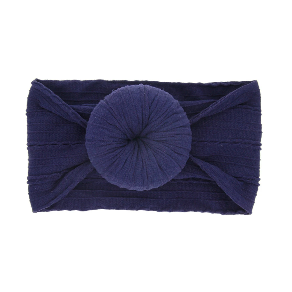 Navy Blue 1 шт. Lytwtw's/повязка на голову для маленьких девочек, аксессуары для волос, одежда с пончиком для новорожденных, тиара, повязка на голову для новорожденных, повязка на голову, Подарочный головной убор - Цвет: Navy Blue