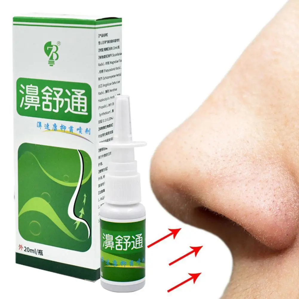 

20ml Natural Herbal Chronic Nasal Spray Relieve Itch Antibacterial Medicine Liquid Nose Congestion Rhinitis Sinusitis Treatment