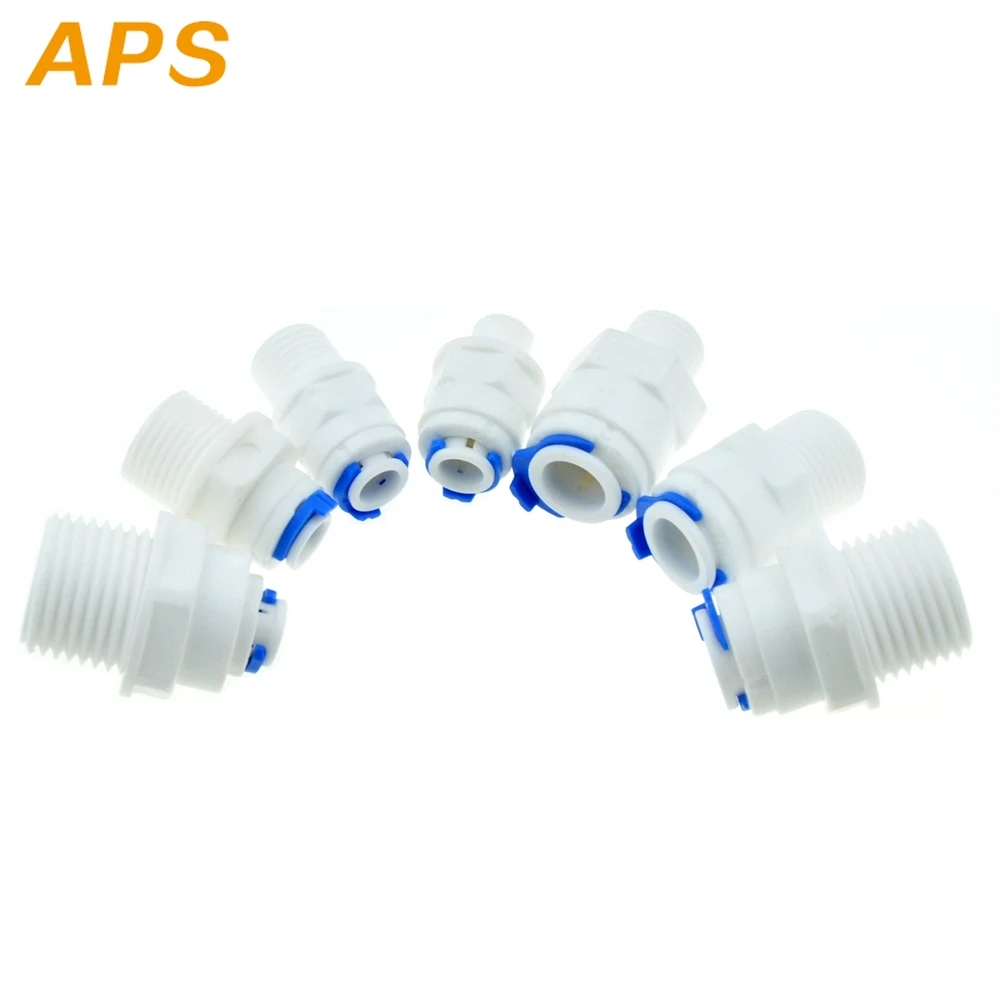 RO водопроводный прямой фитинг 1/4 3/8 OD шланг 1/8 &quot1/4&quot 1/2 &quot3/8&quot BSP наружная резьба