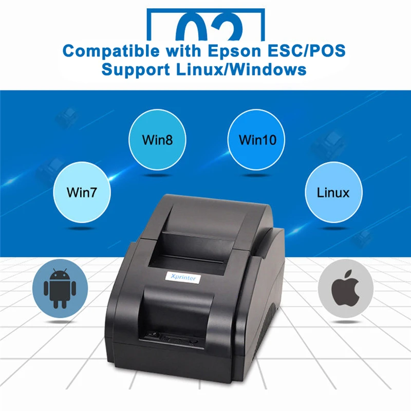 Xprinter 58 мм Мобильный телефон Bluetooth чековый принтер тепловой беспроводной принтер pos для iOS Android Pc USB порт для магазина