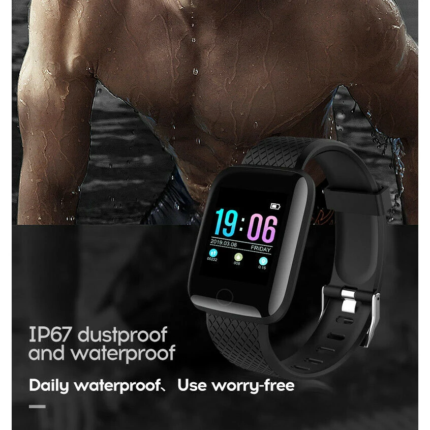 multi function smart watch men and women id116 smart wearable device sports outdoor fitness activity tracker heart rate sleep mo free global shipping