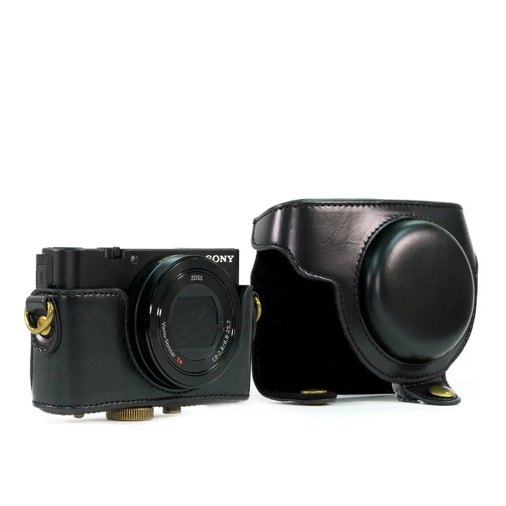 Сумка для камеры из искусственной кожи в стиле ретро Жесткий Чехол Sony RX100 Mark VI V VA IV
