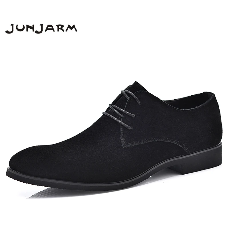 JUNJARM/мужская деловая обувь в британском стиле Мягкие Мужские модельные туфли