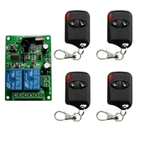 dc12v 24v 2ch 2 ch wireless rf remote control light switch 10a relay output radio receiver module cats eye transmitter