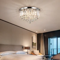 Nordic LED Ceiling Lamp Modern Crystal Chandelier for Living Room Bedroom   Crystal Pendant Shade G9 Silver Ceiling Decor Lights