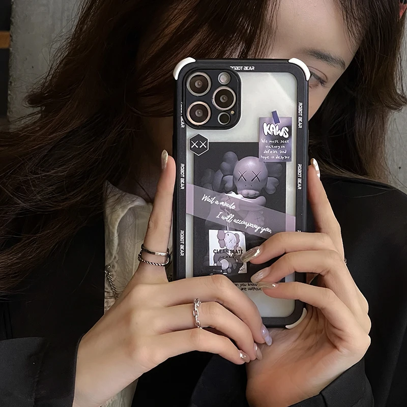 new vintage van protect phone case iphone 11 12 pro max 13 xr x xs 7 8 plus teddy bear anime anti drop mini camera cover celular free global shipping