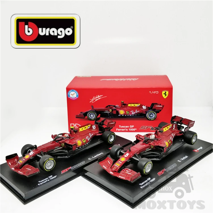 Литой гоночный Автомобиль Bburago 1:43 F1 2020 SF1000 #5 Себастьян Vettel Подпись серия/#16 Чарльз помидоров|Наземный