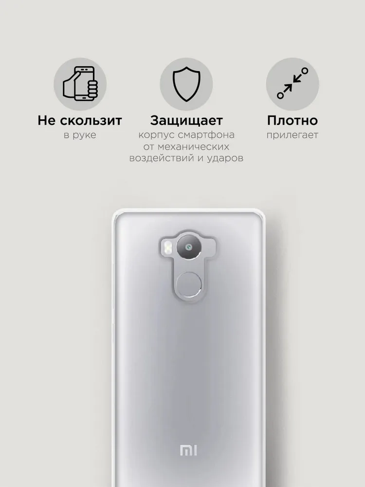 Силиконовый прозрачный чехол для Xiaomi Redmi 4 Pro защитный тонкий мягкий