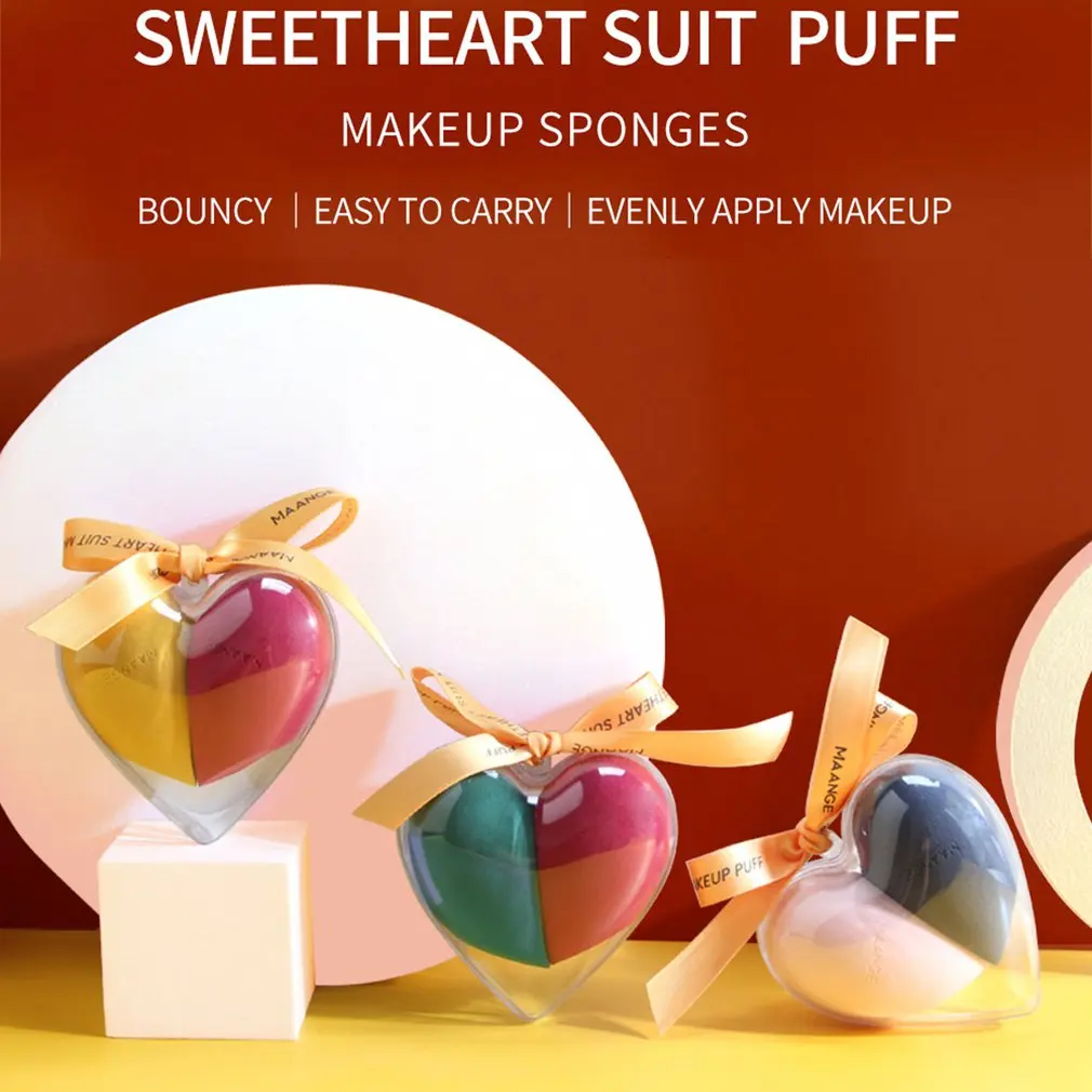 

Набор губки для макияжа, красота, растушевка, разноцветные губки для яиц, сухое и влажное использование, губка, блендер, набор для макияжа