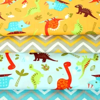 printed dinosaur baby cotton twill fabric by meter diy sewing tissue needlework material for kids and dolls
