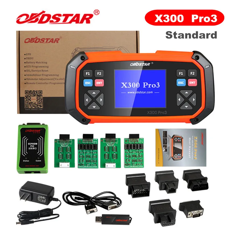 OBDSTAR X300 PRO3 Мастер ключей с иммобилайзером + регулировка одометра EEPROM/PIC OBDII для