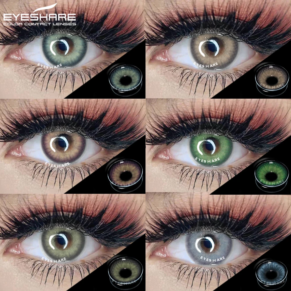 

EYESHARE NEW Color Lens Eyes 2pcs Color Contact Lenses For Eye Blue Beautiful Makeup Contact Lens Yearly Cosmetic Lenses Green