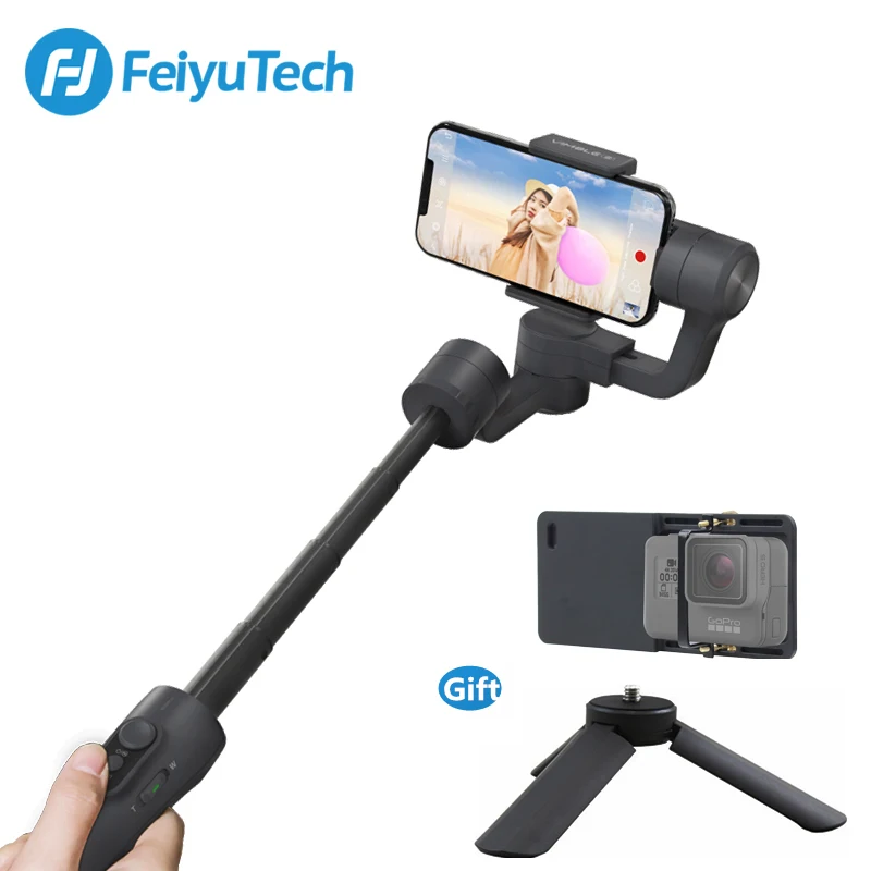 FeiyuTech Vimble 2S FeiyuTech Vimble 2 Feiyu 3-осевой Карманный карданный стабилизатор для смартфона, растяжимый шест Штатив для iPhone X 8 XIAOMI samsung - Цвет: FeiyuTech Vimble 2S