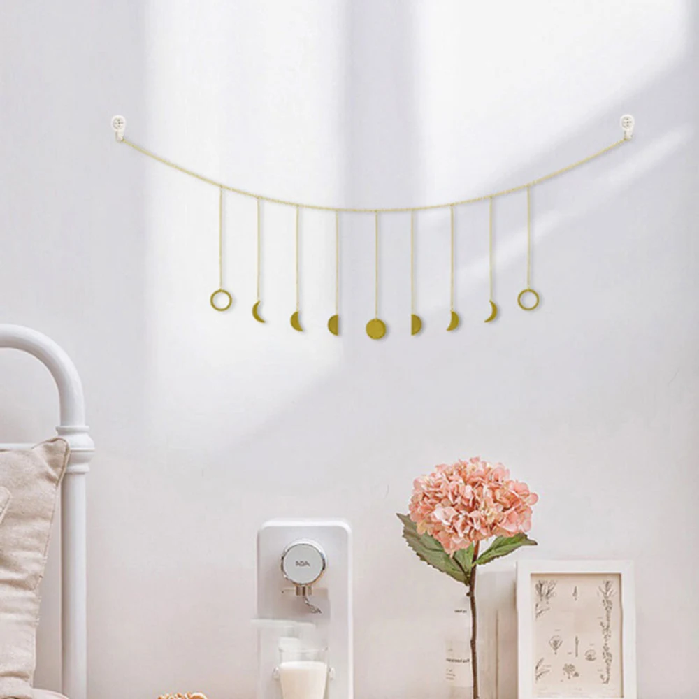 

Metal Round Piece Sun Moon Shape Hanging Decoration Wall Hanging