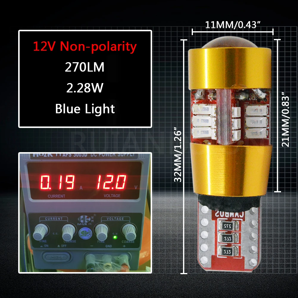 2x T10 W5W LED Canbus сигнасветильник в 24SMD автомобильный внутренний багажник боковая