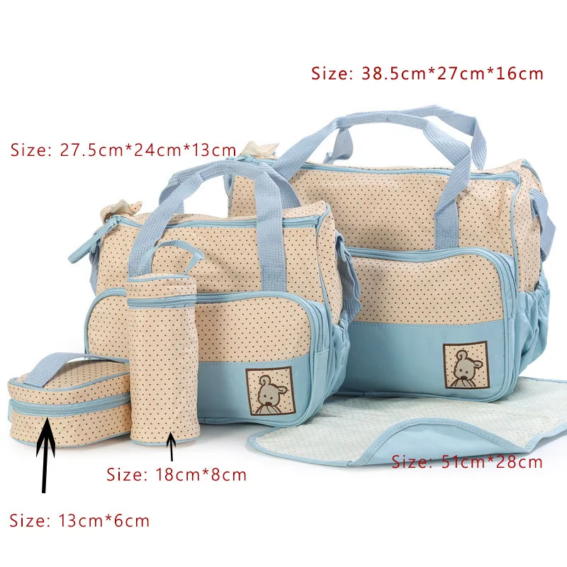 Blue set Новые подгузники, модные женские дорожные сумки для младенцев, для кормящих мам, сумка luiertas на одно плечо, Детская сумка - Цвет: Blue set