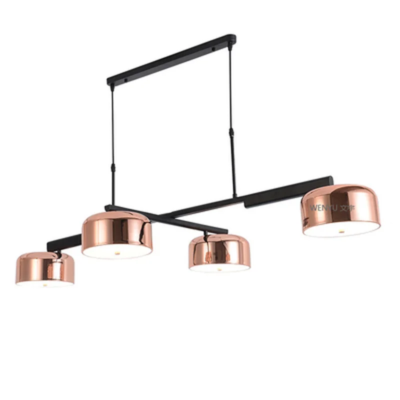 Современная Золотая люстра светодиодный светильник для столовой 4 вращающихся