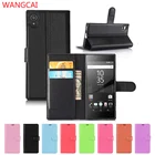 Кожаный чехол-бумажник для Sony Xperia XZ Z5 Premium XA1 XA C5 Ultra XZS X Compact Performance E5, чехол-книжка из искусственной кожи с подставкой