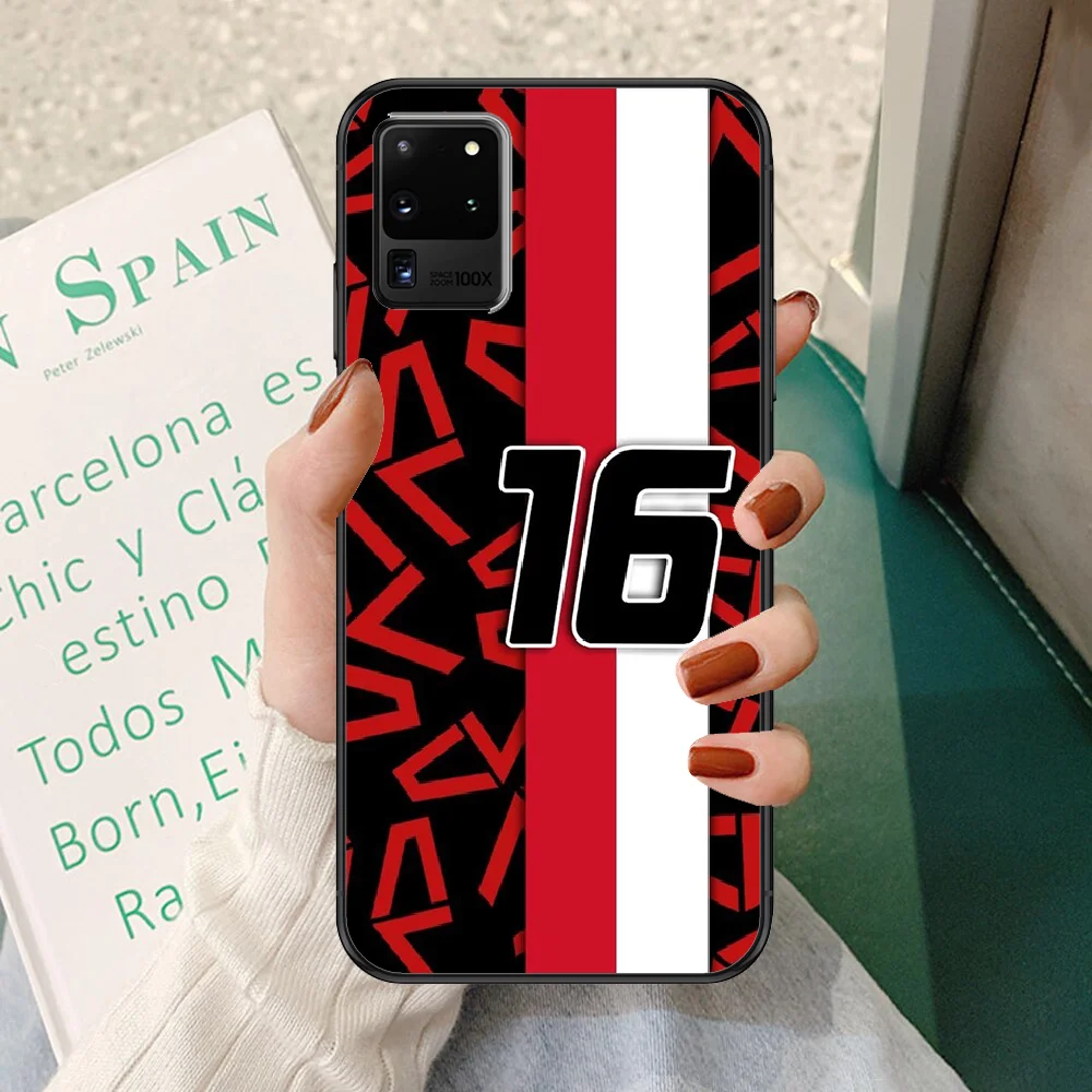 

Charles Leclerc F1 16 Phone case For Samsung Galaxy Note 4 8 9 10 20 S8 S9 S10 S10E S20 Plus UITRA Ultra black soft cover